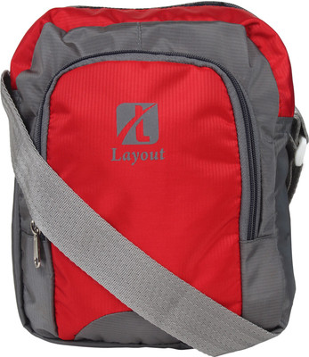 

Layout Men Casual Red Polyester Sling Bag
