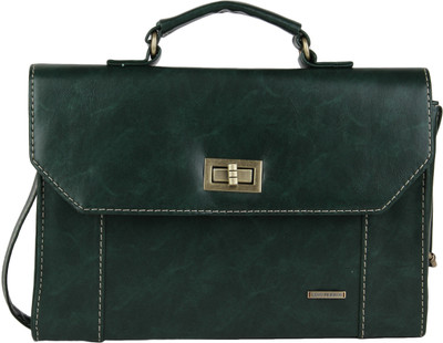 

Lino Perros Women Casual Green Leatherette Sling Bag