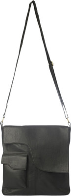 

Romari Men Casual Black Genuine Leather Sling Bag