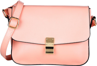 

Lino Perros Women Casual Pink Leatherette Sling Bag