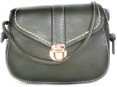 

Frosty Fashion Women Formal Green PU Sling Bag