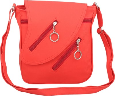 

Lovbird Women Casual Red PU Sling Bag