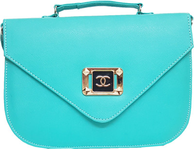 

Ravi Collections Women Casual Green Leatherette Sling Bag