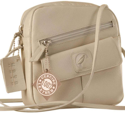 

eZeeBags Women Casual Grey Genuine Leather Sling Bag