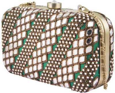 

The Purple Sack Women Evening/Party Green Beads Sling Bag