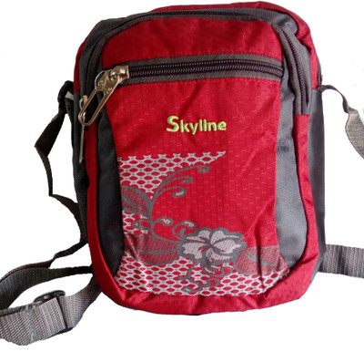 

Skyline Men & Women Casual Red Polyester Sling Bag