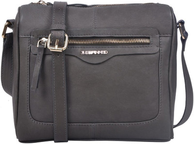 

Justanned Women Casual Grey Genuine Leather Sling Bag