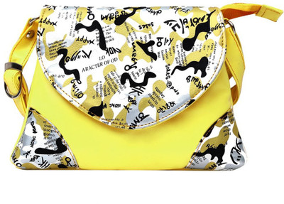 

Hawai Women Casual Yellow PU Sling Bag