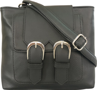 

Toteteca Bag Works Women Formal Black PU Sling Bag
