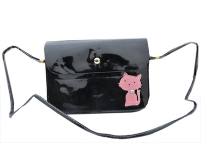 

Urban Street Women Casual Black Genuine Leather Sling Bag