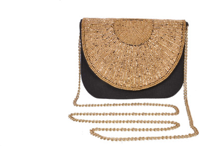 

Diwaah Women Evening/Party Gold Cotton Sling Bag
