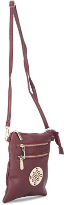 

Addons Women Casual Maroon Sling Bag