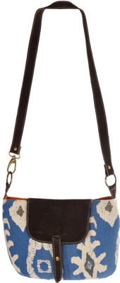 

Mankha Women Evening/Party Blue Canvas Sling Bag