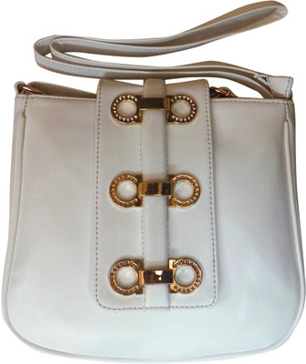 

Bhamini Women White PU Sling Bag