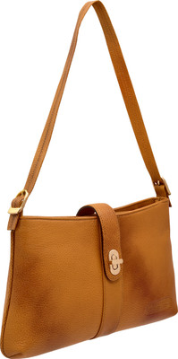 

JFL-Jewellery For Less Girls Formal Tan Genuine Leather Sling Bag