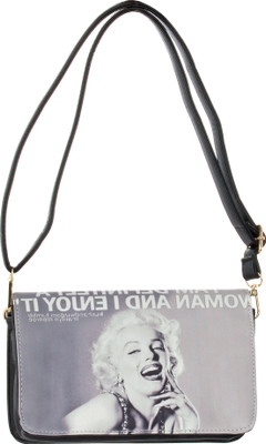 

Abrazo Girls Casual Grey PU Sling Bag