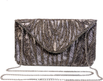 

Diwaah Women Evening/Party Silver Cotton Sling Bag