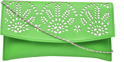 

Hawai Women Evening/Party Green PU Sling Bag