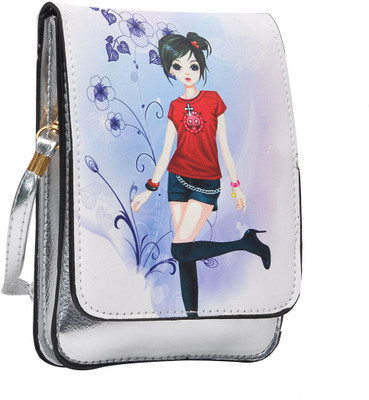 

Hawai Women Evening/Party Silver PU Sling Bag