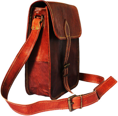 

Goatter Men Formal Brown Genuine Leather Sling Bag