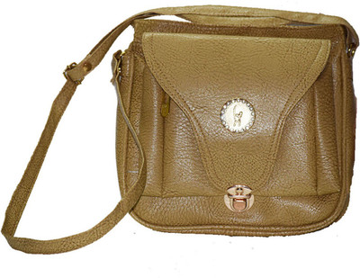 

Groovy Girls Casual Khaki PU Sling Bag