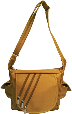 

Fashion Knockout Women Gold Leatherette Sling Bag