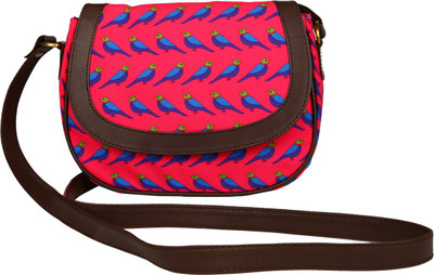 

The Elephant Company Girls Casual Pink Canvas Sling Bag