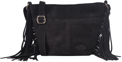 

Justanned Women Casual Grey Genuine Leather Sling Bag