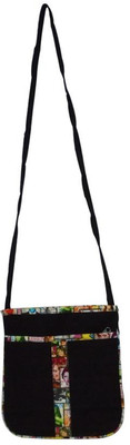 

Alekip Women Casual Black Jute Sling Bag