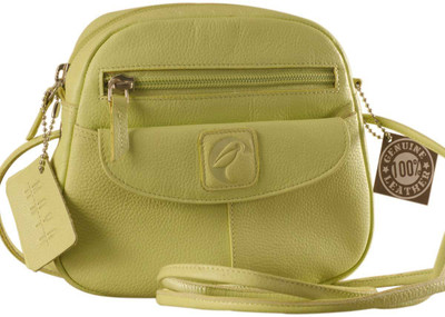 

eZeeBags Women Casual Green Genuine Leather Sling Bag