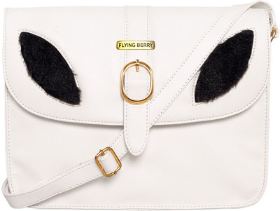 

Flying Berry Women Casual White PU Sling Bag
