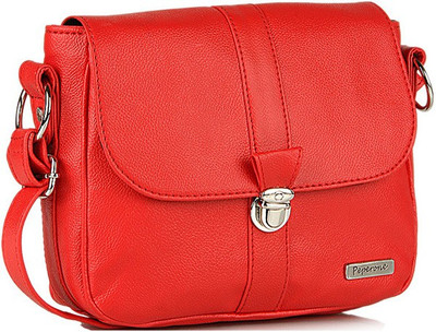 

Peperone Women Casual Red PU Sling Bag