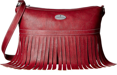 

Fantosy Women Casual Maroon PU Sling Bag