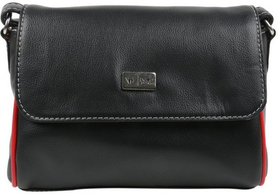 

Beau Design Women Black PU Sling Bag