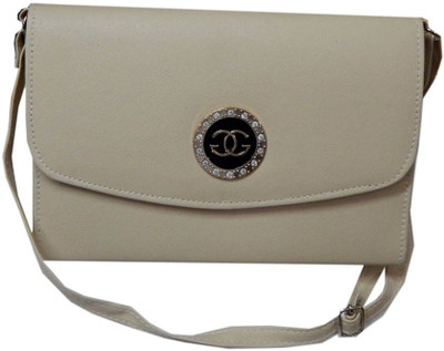 

Navaksha Women White PU Sling Bag