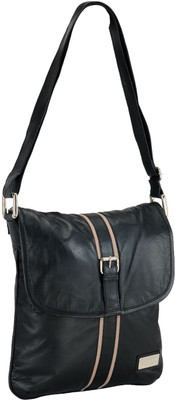 

Phive Rivers Women Casual Black Genuine Leather Sling Bag