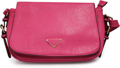 

Fabfashion Women Casual Pink PU Sling Bag