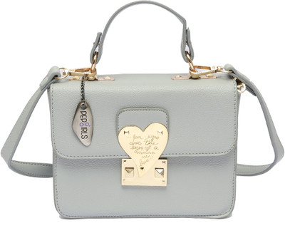 

Pepgirls Girls Casual Grey Leatherette Hand-held Bag
