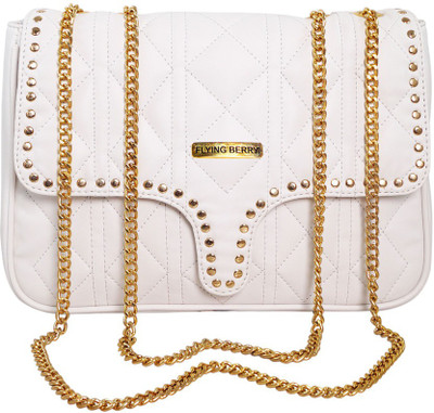 

Flying Berry Women Casual White PU Sling Bag