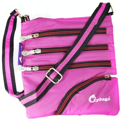 

JG Shoppe Women Casual Pink Nylon Sling Bag