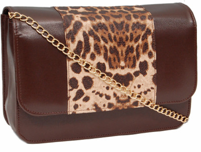 

Borse Women Evening/Party Brown PU Sling Bag