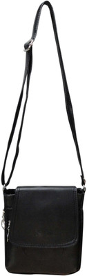 

Kreative Bags Women Casual Black PU Sling Bag