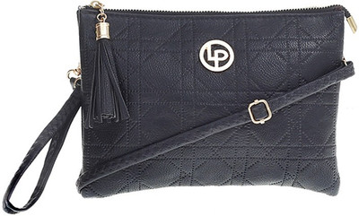 

Lino Perros Women Casual Black Leatherette Sling Bag