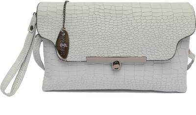 Pepgirls Women Casual Grey Leatherette Sling Bag