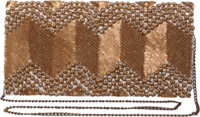 

Diwaah Women Evening/Party Gold Silk Sling Bag