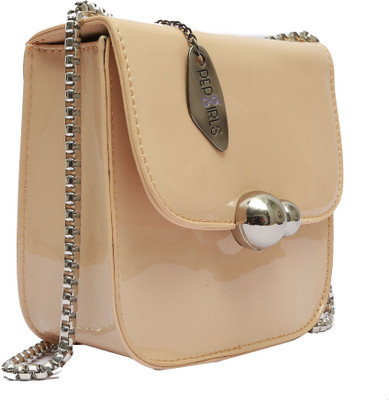

Pepgirls Girls Beige Leatherette Sling Bag