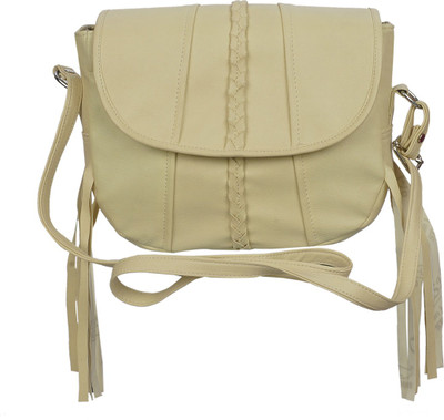 

Belladona Girls Casual Beige Leatherette Sling Bag