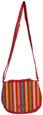 

Clicktin Girls Casual Pink PU Sling Bag