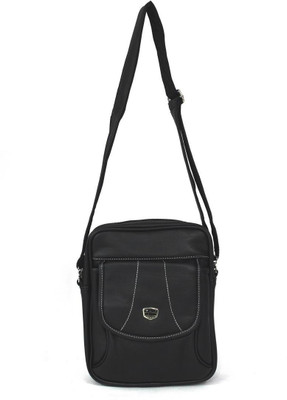 

My Choice Men Casual Black PU Sling Bag