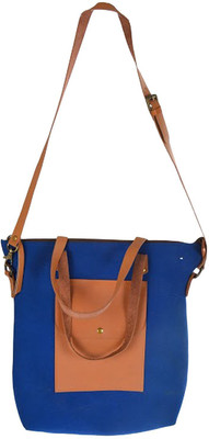 Mankha Women Casual Blue Canvas Sling Bag